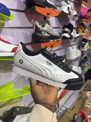 Black and White Puma Roma BMW Motorsport Sneakers
