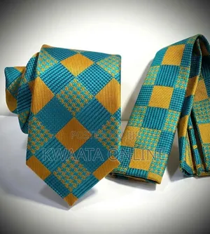 Premium Woven Silk Necktie & Pocket Square Set –Luxury Men's Accessory