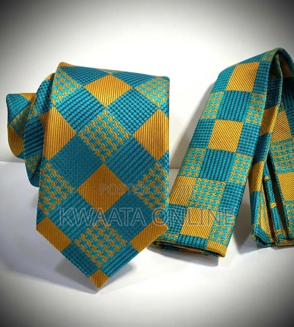 Premium Woven Silk Necktie & Pocket Square Set –Luxury Men's Accessory