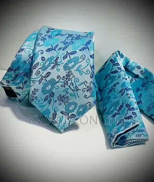 Premium Woven Silk Necktie & Pocket Square Set –Luxury Men's Accessory