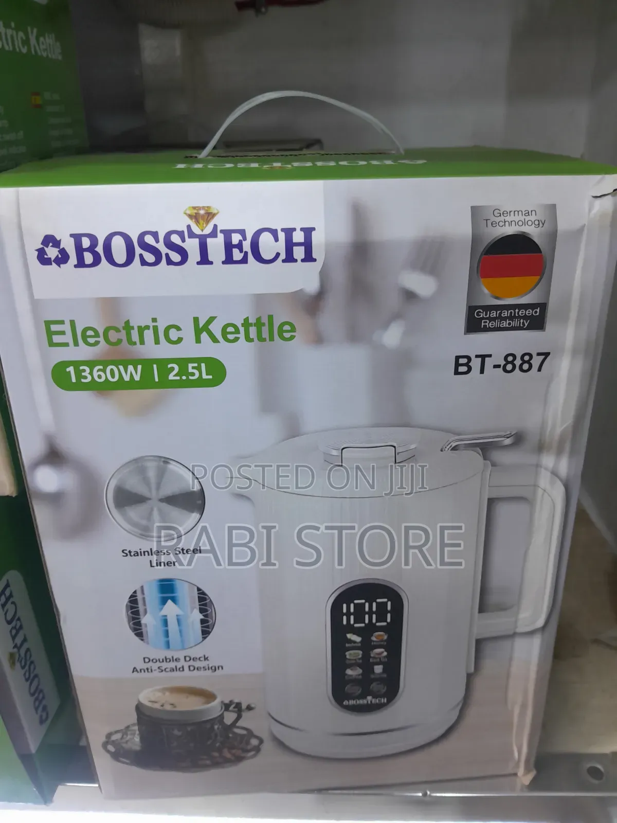 Bosstech 2.5 Liters Automatic Cordless Electric Smart Kettle