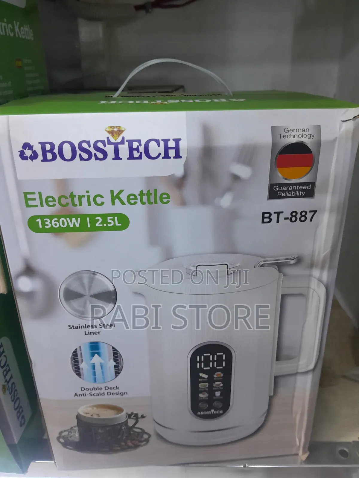 Bosstech 2.5 Liters Automatic Cordless Electric Smart Kettle