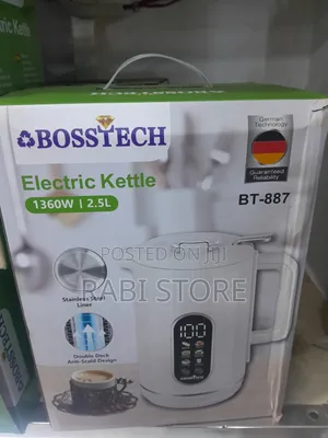Bosstech 2.5 Liters Automatic Cordless Electric Smart Kettle