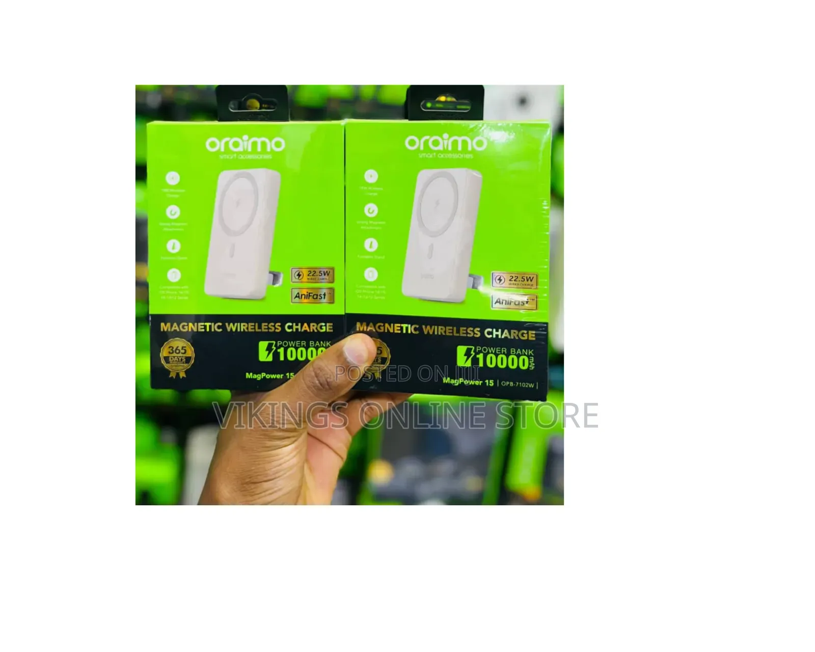 Oraimo MagPower 15 OPB-7102W 10000mAh Magnetic Wireless Power Bank