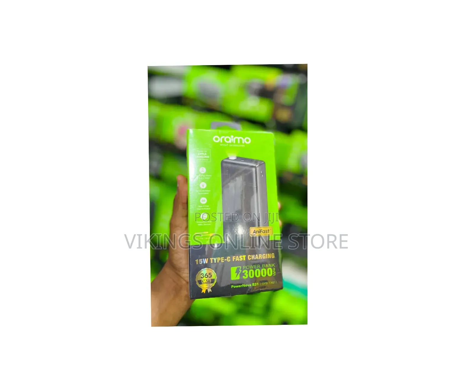 Oraimo PowerNova B31 
OPB-1302 | 30000mAh  
22.5w Fast Charge