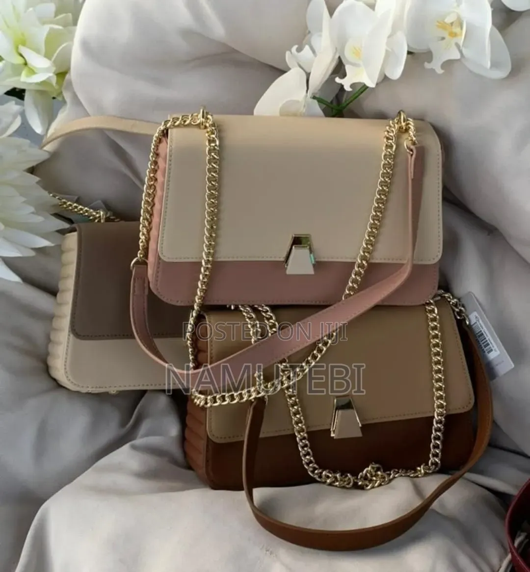 Chrisbella Bicolour Shoulder Bags Gold Chain Straps