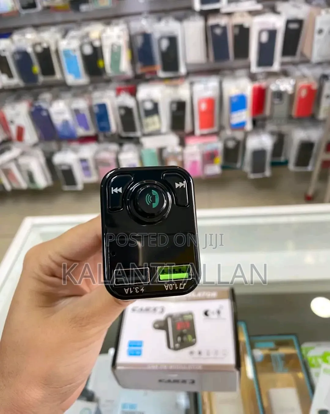 Car Fm Modulator With Bluetooth, Flash Memory Card and Aux Support