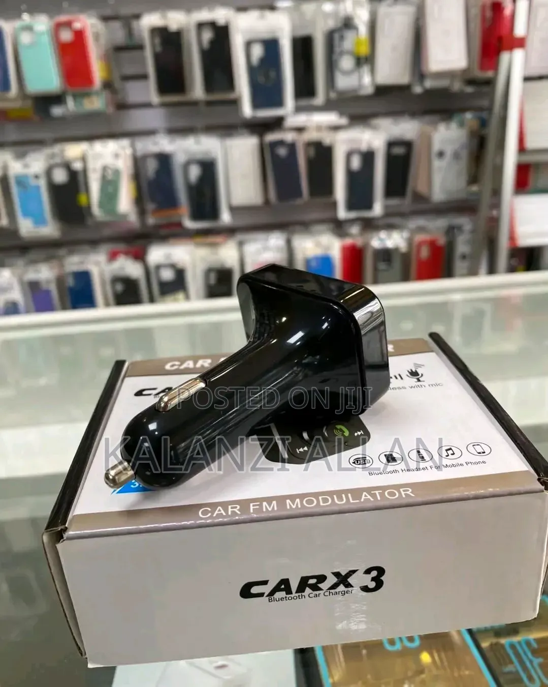 Car Fm Modulator With Bluetooth, Flash Memory Card and Aux Support