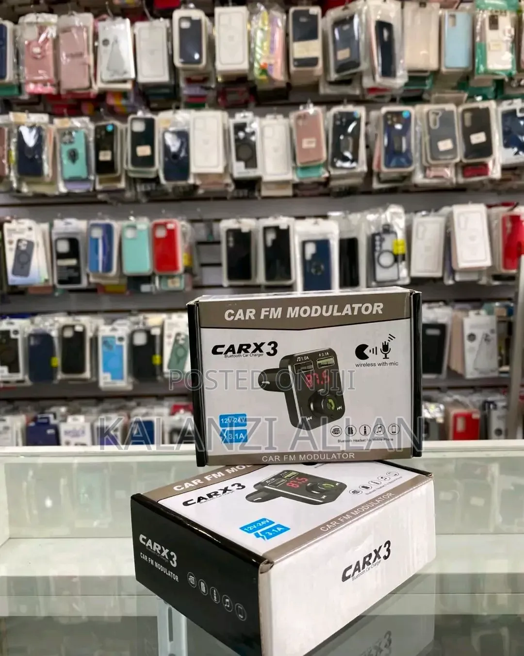 Car Fm Modulator With Bluetooth, Flash Memory Card and Aux Support