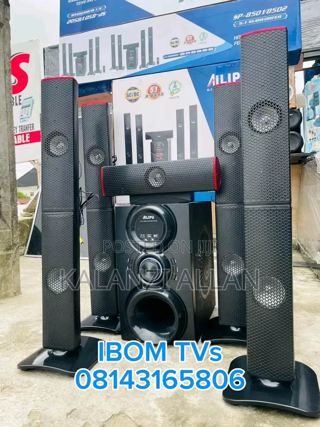 5.1ch Quality Bass Home Theater With 2 Tall Boys