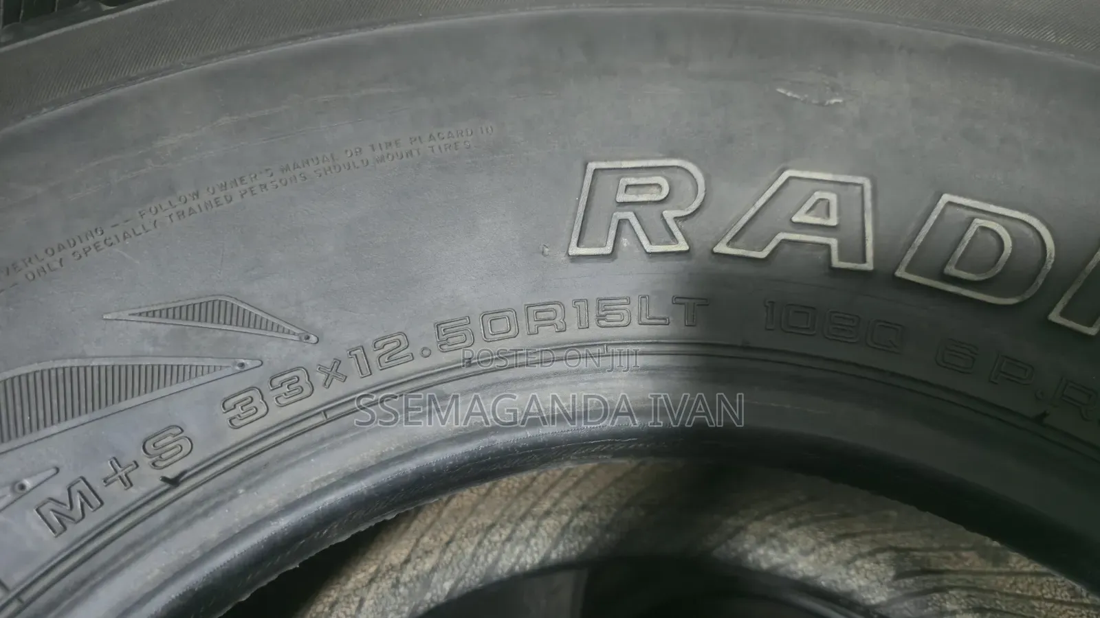 33x12.50r15 Radial Mudstar Tires Used