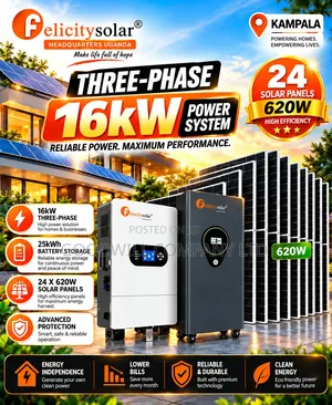 25kwh 16kva Felicity Massive 3phase Hybrid/Lithium Solar System Kit