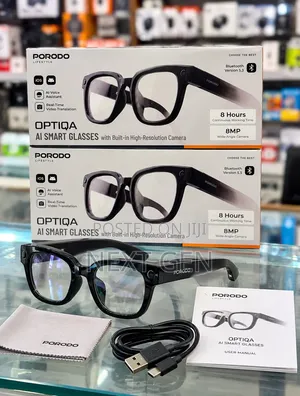 Porodo OPTIQA AI Smart Glasses With 8MP Camera.