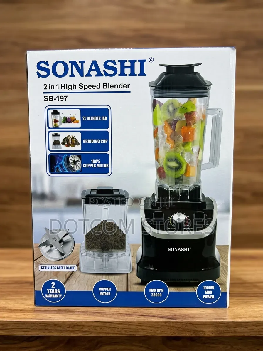 2L Sonashi 2 in 1 High Speed Blender SB-197.