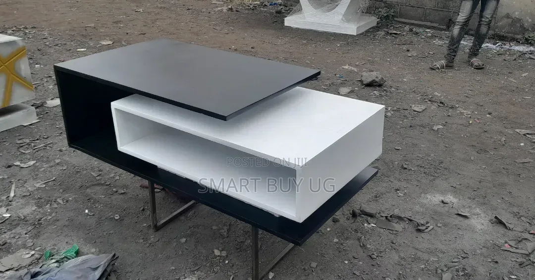 White Center Table With Black Top/Centre Tables/Coffee Table