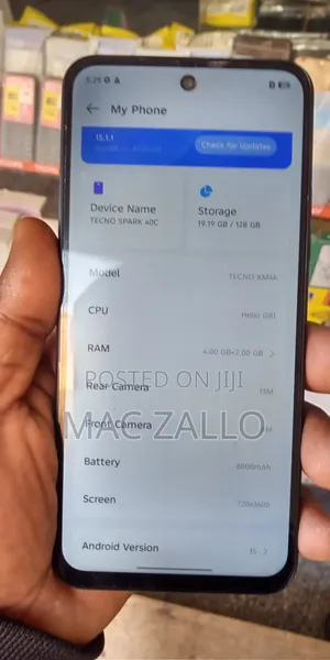 Tecno Spark 40C 128 GB Silver