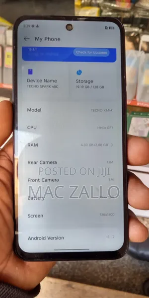 Tecno Spark 40C 128 GB Silver