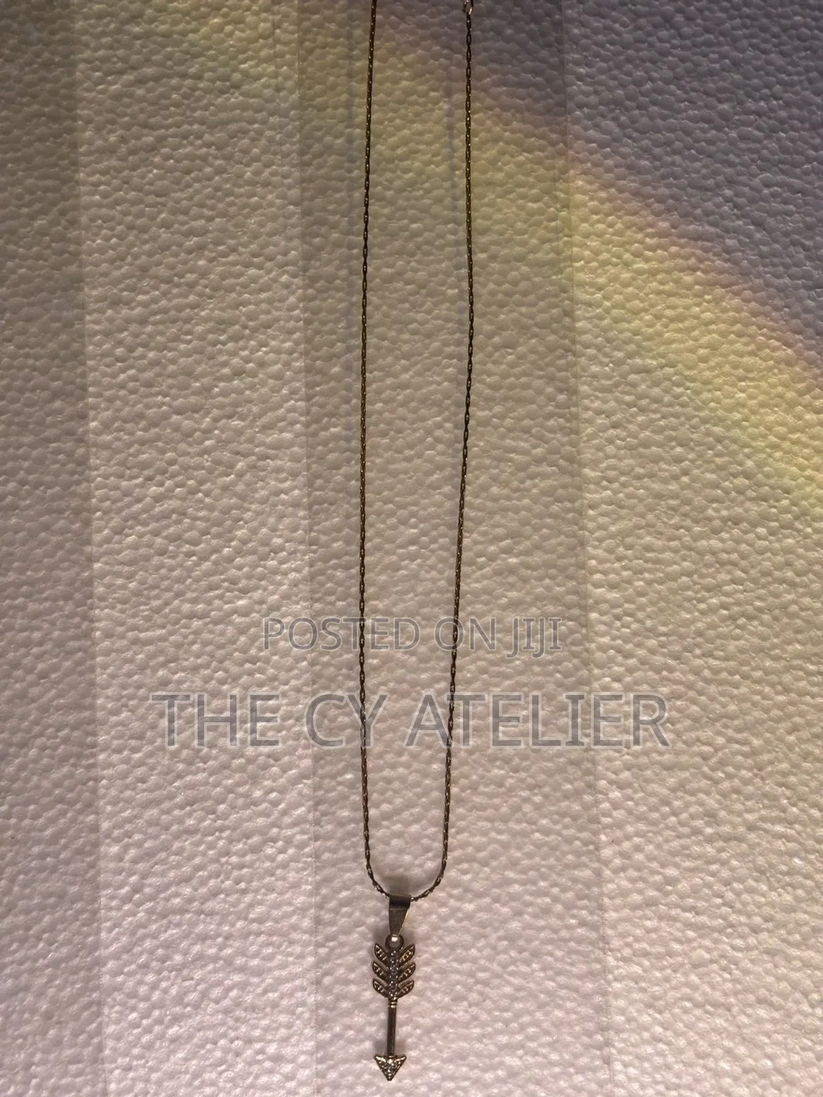 Gold-Tone Arrow Pendant Chain Necklace for Women