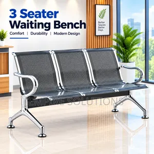 3 Seater Waiting Chair Waiting Bench Black