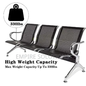 3 Seater Waiting Chair Waiting Bench Black