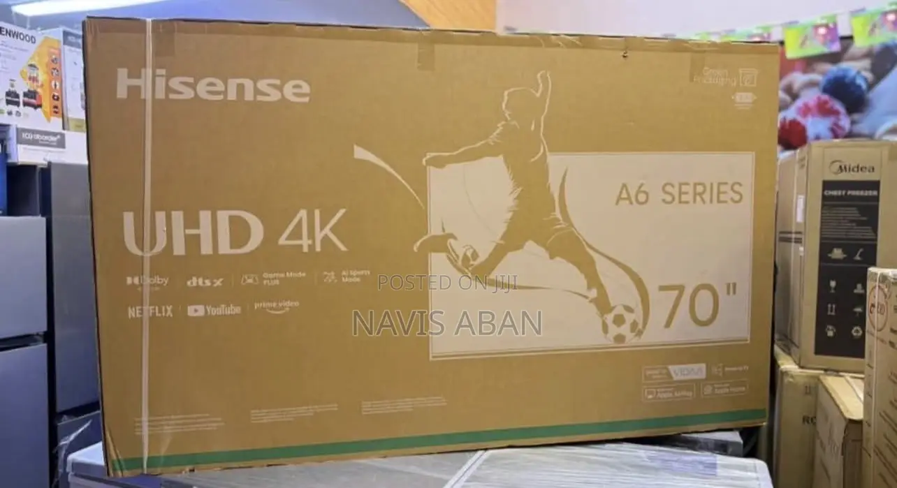Hisense 70 Inches Smart 4k A6 Series With Free to Air Channels