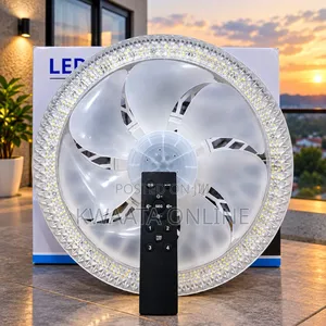 50W Ceiling Fan Light, 30cm Lamp With Remote Control LED Light