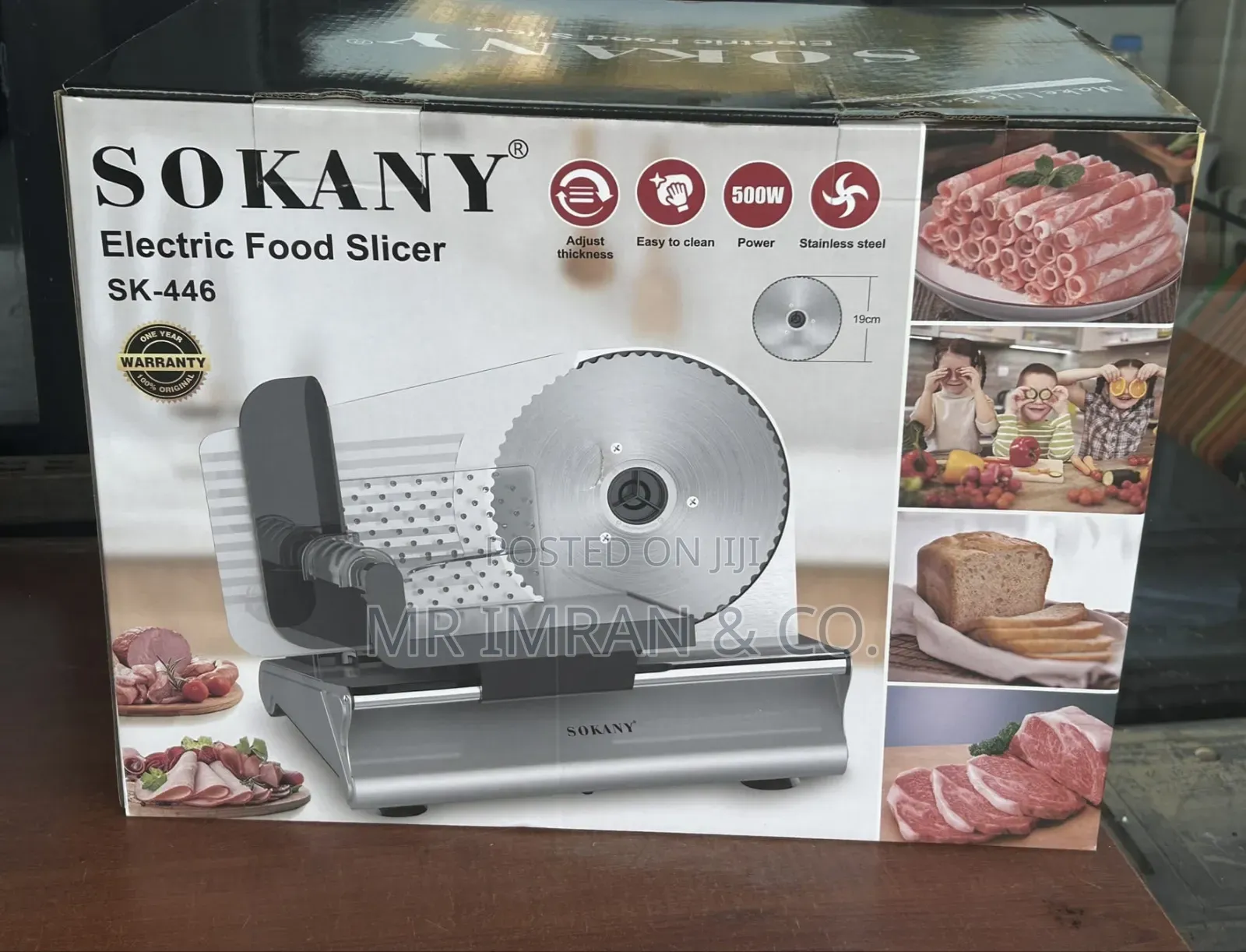 500W Stainless Steel Electric Food Slicer