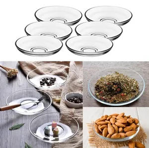 6-Piece Clear Glass Saucer Set