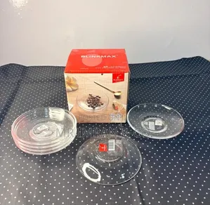 6-Piece Clear Glass Saucer Set