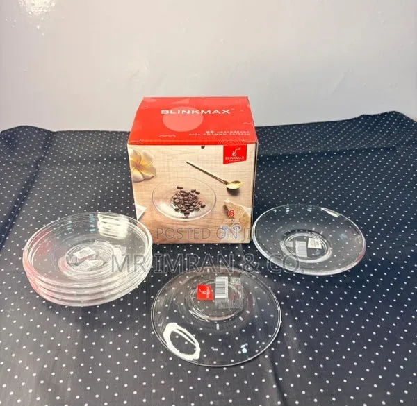 6-Piece Clear Glass Saucer Set