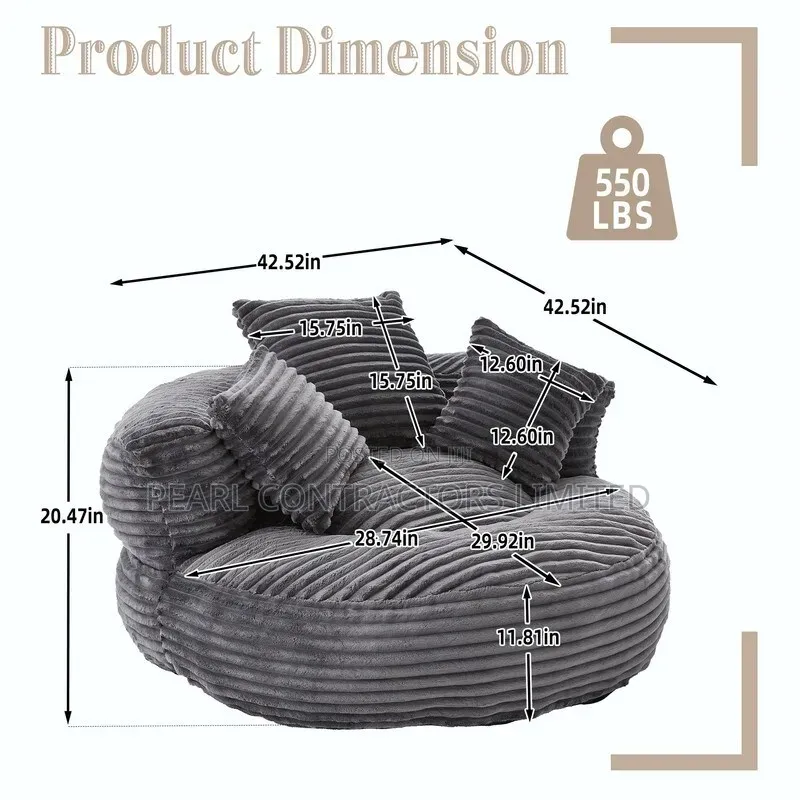 Bean Sofas Rest Couches With Ottoman in Any Colour From 1,200,000/-