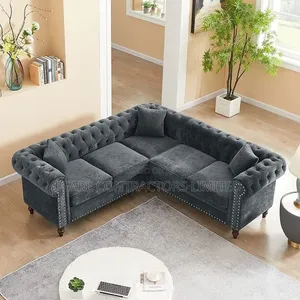 Sofas/Shades of Grey Velvet L Sofas 5 Seaters 1,620,000/-