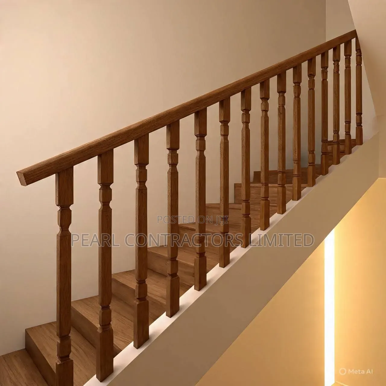 Wooden Stairs Handrails in Any Design in Uganda Made on Order Only