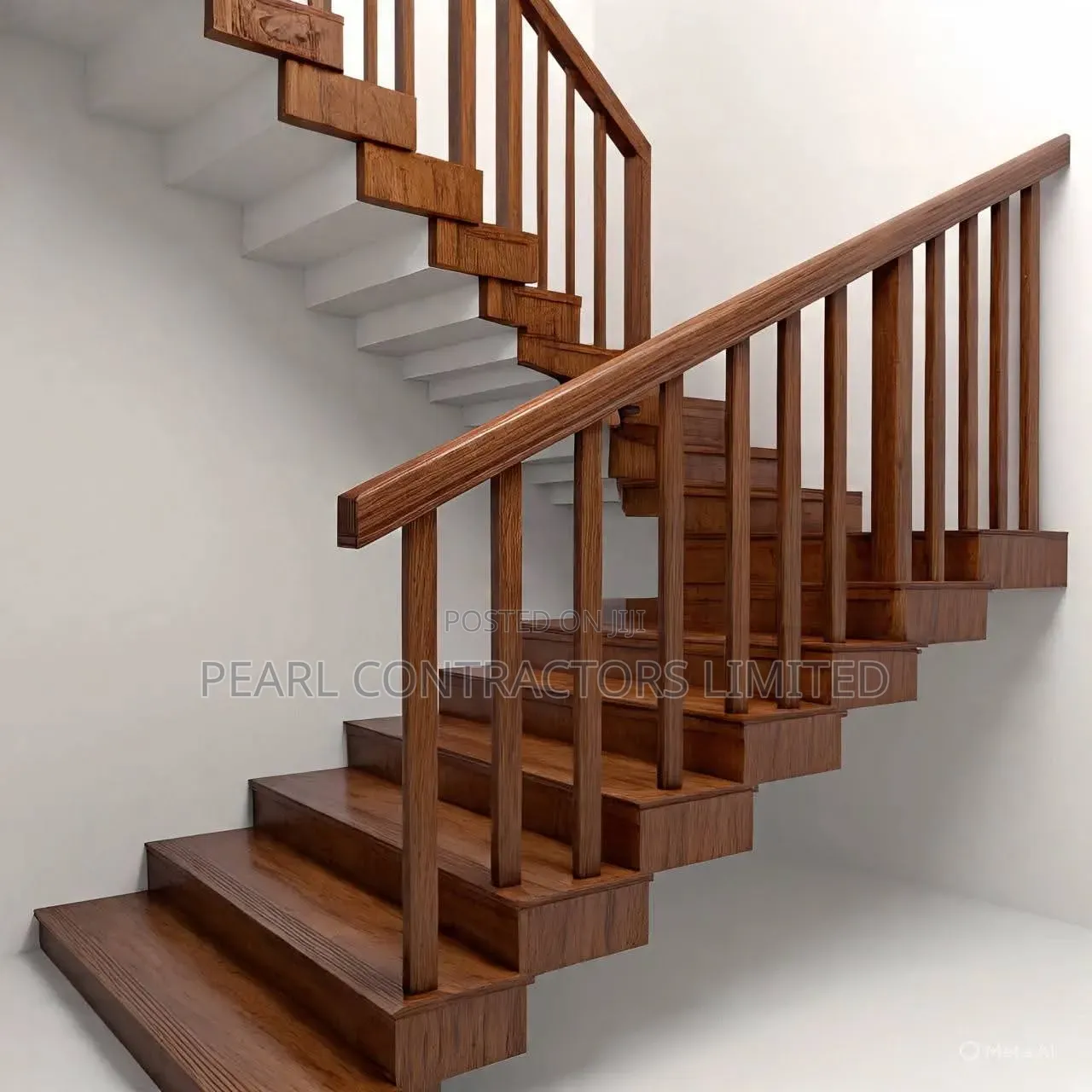 Wooden Stairs Handrails in Any Design in Uganda Made on Order Only