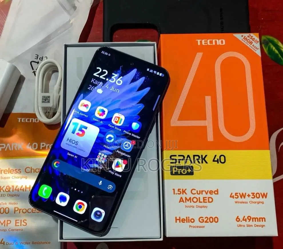 New Tecno Spark 40 Pro+ 256 GB Black