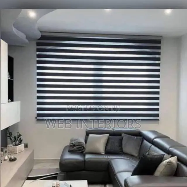 Black Color Office Blinds