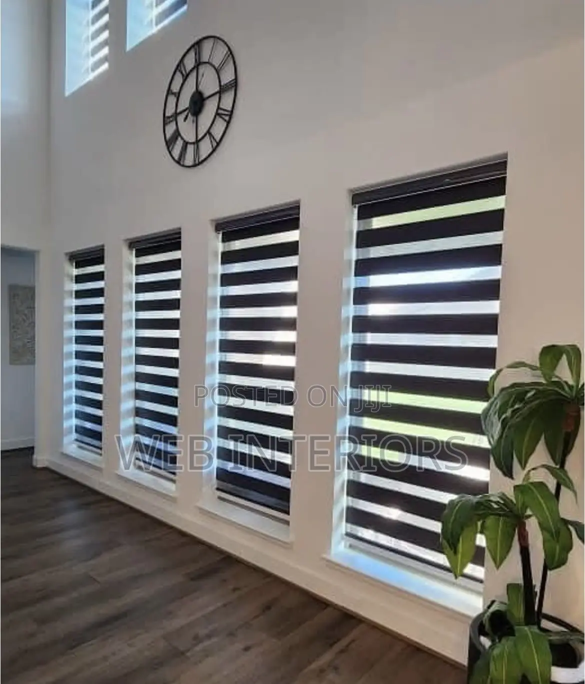Black Color Office Blinds