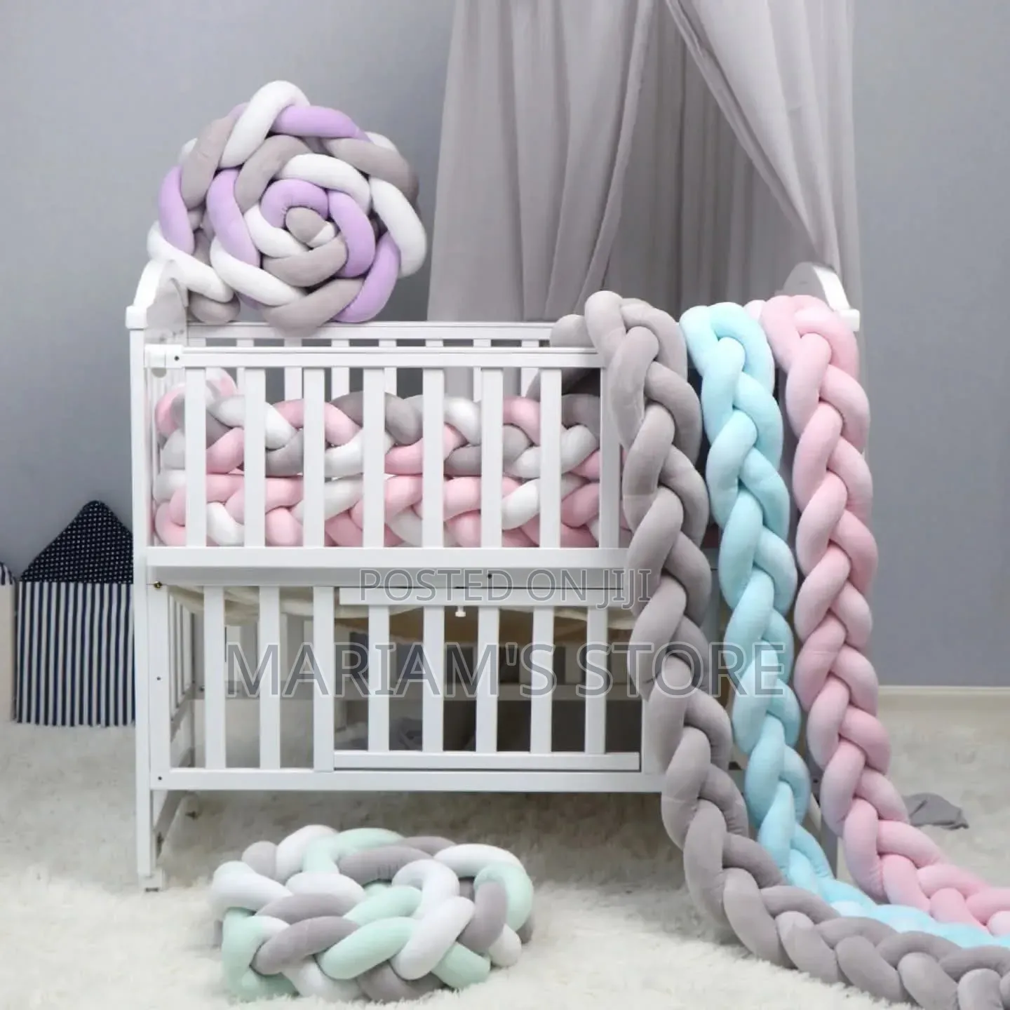 Braided Baby Crib Bumper 4mtr