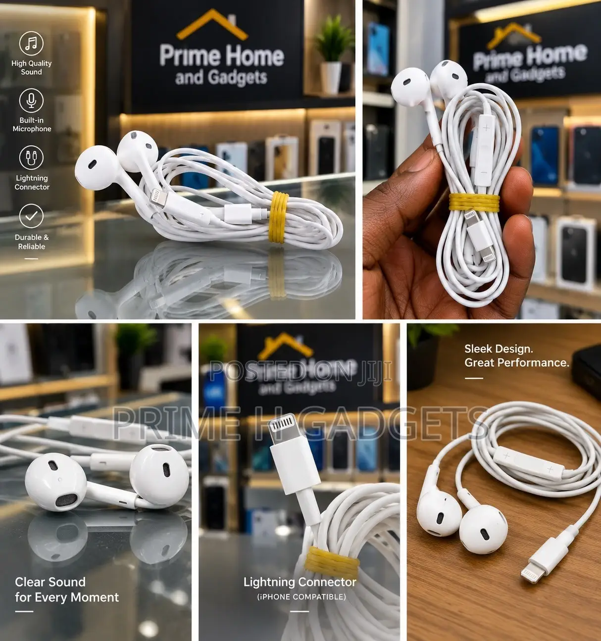 Title: Apple iPhone Lightning Wired Earphones – Built in Microphone