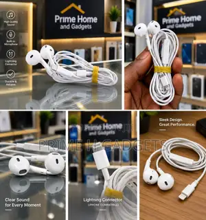 Title: Apple iPhone Lightning Wired Earphones – Built in Microphone