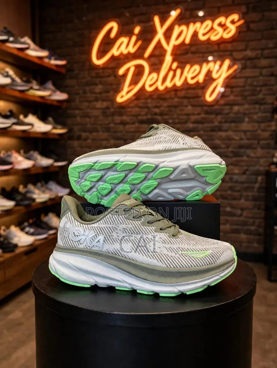 Olive Haze Honka Clifton 9 Sneakers