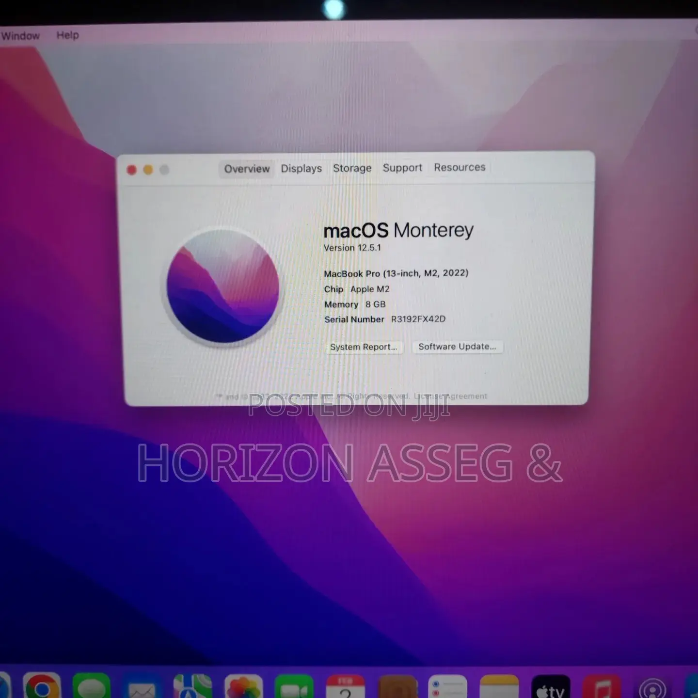 New Laptop Apple MacBook Pro 2022 M2 8GB Intel Core i5 SSD 256GB