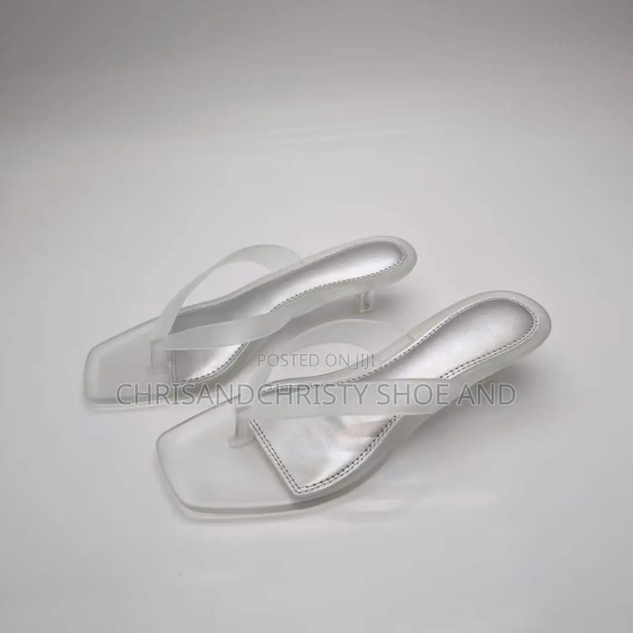 Clear Low Heel Sandles