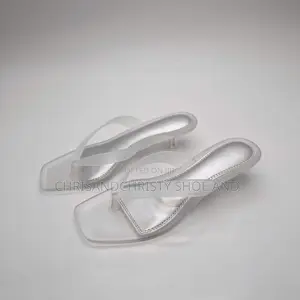 Clear Low Heel Sandles