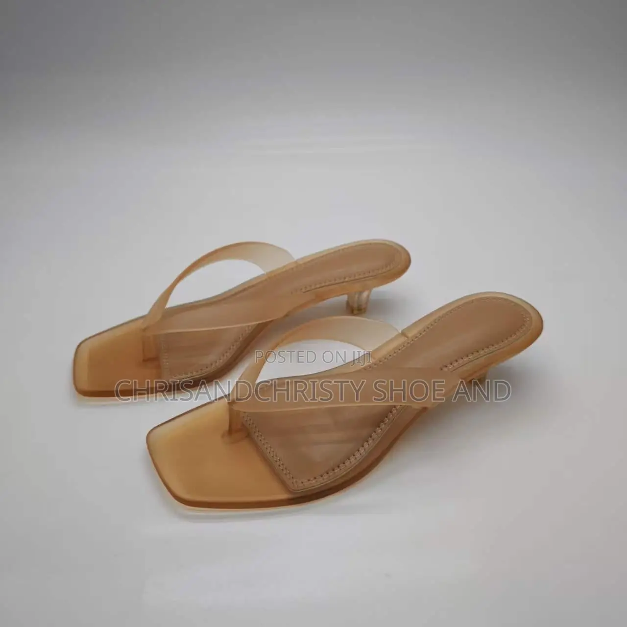 Clear Low Heel Sandles