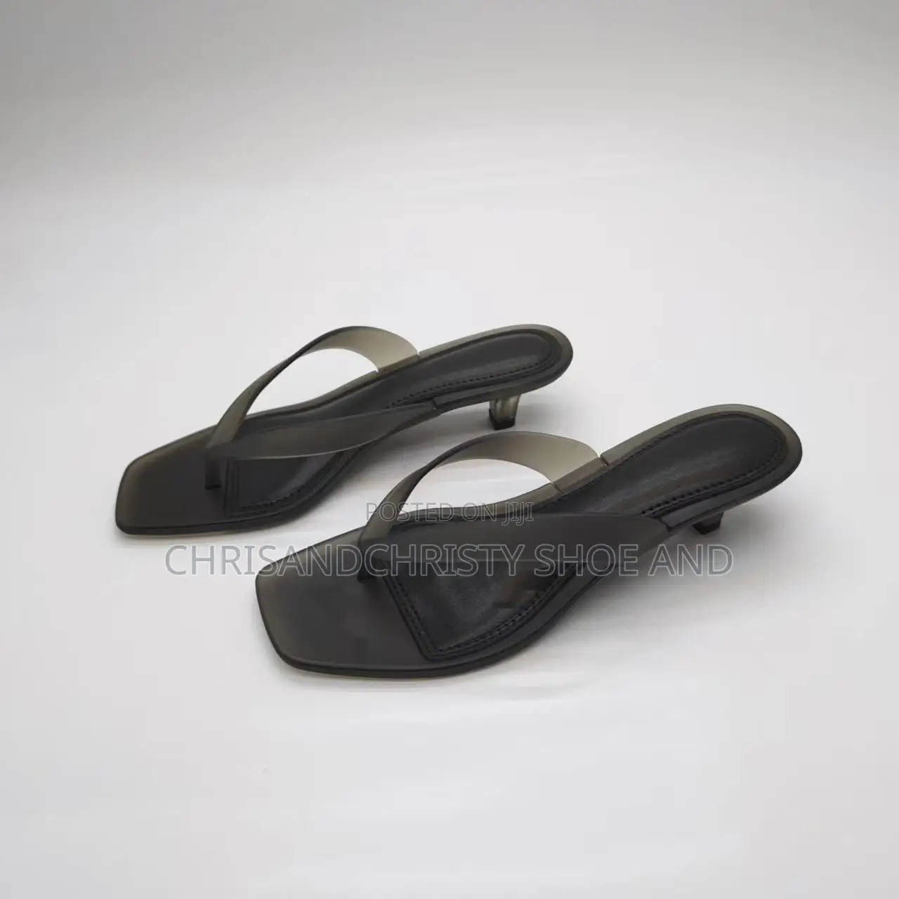 Clear Low Heel Sandles