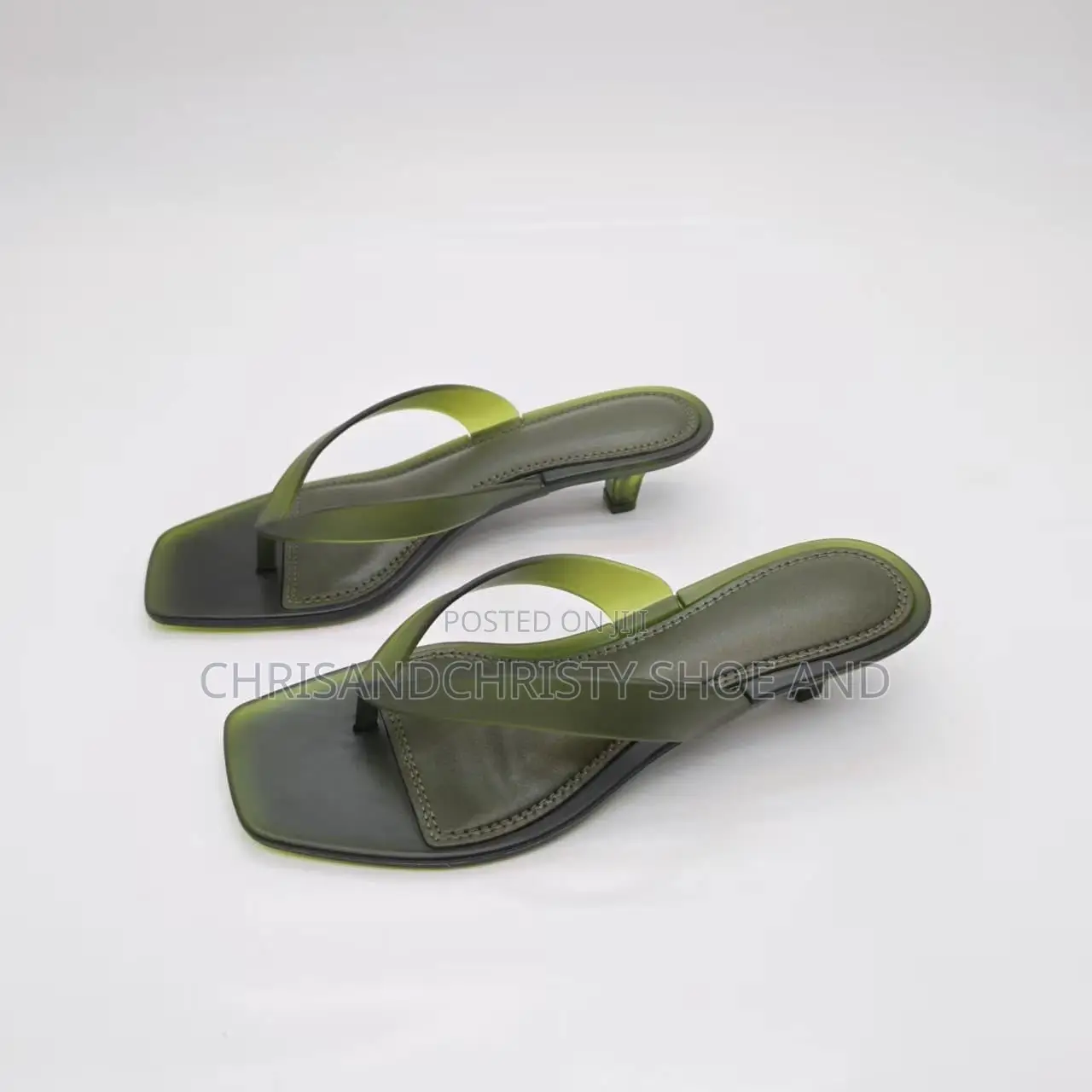 Clear Low Heel Sandles