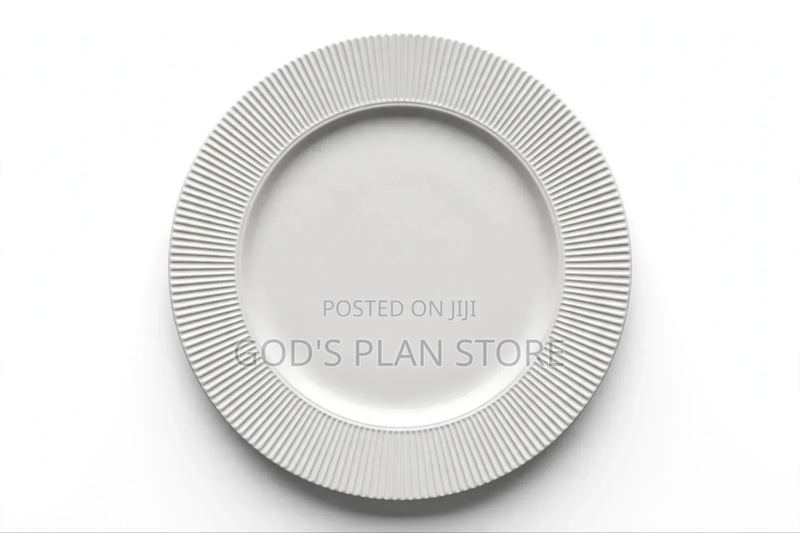12pcs Plain White Ceramic Plates
