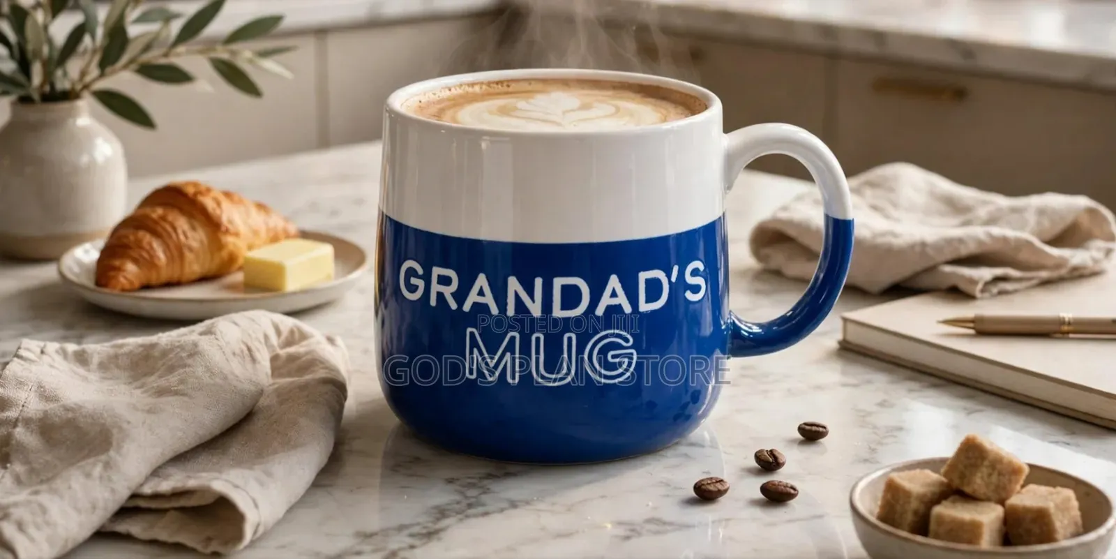 Blue Ceramic Coffee Cups Coffee Cups 12pcs