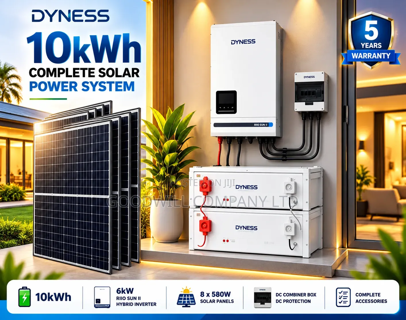 10kwh 48v Dyness Massive Clean Energy Solar System Full Kit